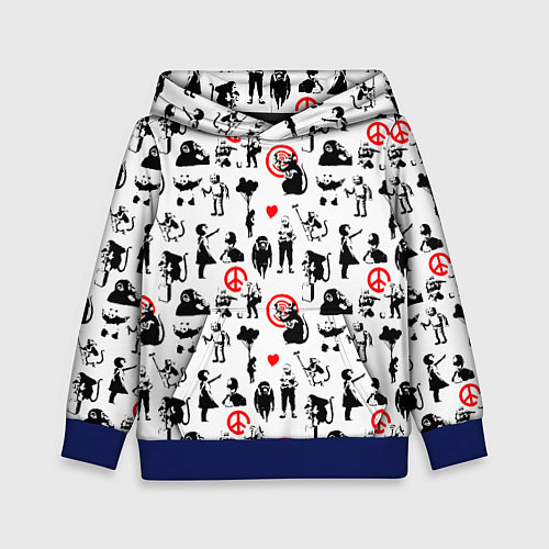 Детская толстовка Banksy / 3D-Синий – фото 1