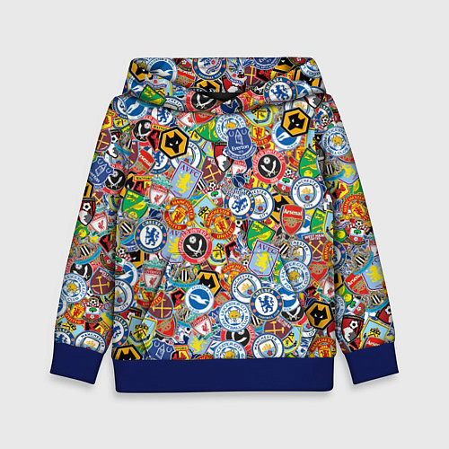 Детская толстовка Английская Премьер Лига / 3D-Синий – фото 1