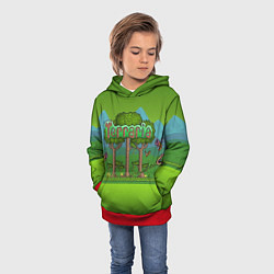 Толстовка-худи детская Terraria, цвет: 3D-красный — фото 2