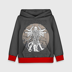 Толстовка-худи детская Cthulhu, цвет: 3D-красный