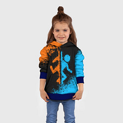 Толстовка-худи детская PORTAL, цвет: 3D-синий — фото 2