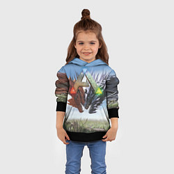 Толстовка-худи детская Ark Survival Evolved, цвет: 3D-черный — фото 2
