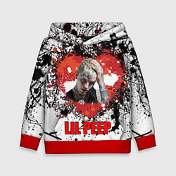 Толстовка-худи детская Lil Peep, цвет: 3D-красный