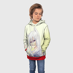 Толстовка-худи детская Лис Томоэ, цвет: 3D-красный — фото 2