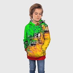 Толстовка-худи детская BILLIE EILISH, цвет: 3D-красный — фото 2