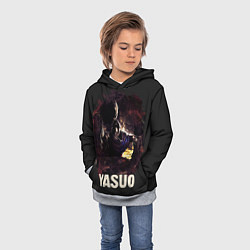 Толстовка-худи детская Yasuo, цвет: 3D-меланж — фото 2