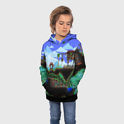 Толстовка-худи детская TERRARIA, цвет: 3D-черный — фото 2