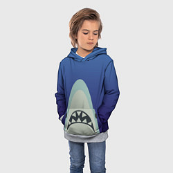 Толстовка-худи детская IKEA Shark, цвет: 3D-меланж — фото 2