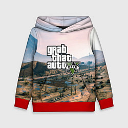 Толстовка-худи детская Grand Theft Auto 5, цвет: 3D-красный