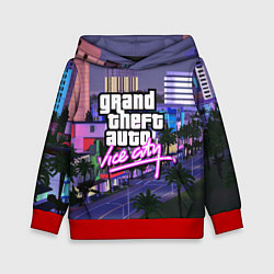 Толстовка-худи детская Grand Theft Auto Vice City, цвет: 3D-красный