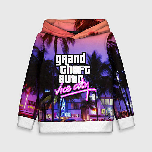 Детская толстовка Grand Theft Auto Vice City / 3D-Белый – фото 1