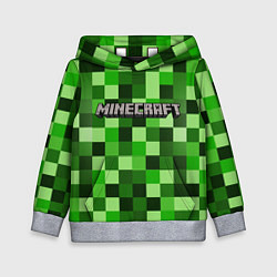 Толстовка-худи детская MINECRAFT CREEPER КАПЮШОН, цвет: 3D-меланж