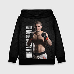 Толстовка-худи детская Хабиб Нурмагомедов, цвет: 3D-черный