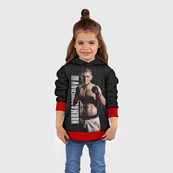 Толстовка-худи детская Хабиб Нурмагомедов, цвет: 3D-красный — фото 2