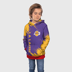 Толстовка-худи детская LA LAKERS, цвет: 3D-красный — фото 2