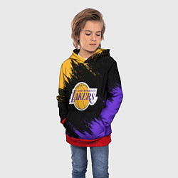 Толстовка-худи детская LA LAKERS, цвет: 3D-красный — фото 2