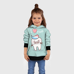 Толстовка-худи детская Tooth, цвет: 3D-черный — фото 2