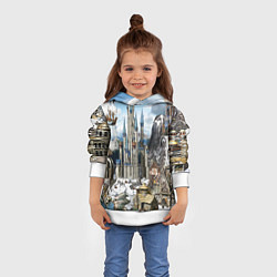 Толстовка-худи детская HEROES, цвет: 3D-белый — фото 2