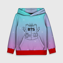 Толстовка-худи детская BTS, цвет: 3D-красный