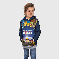 Толстовка-худи детская ROBLOX, цвет: 3D-меланж — фото 2