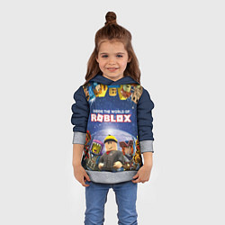 Толстовка-худи детская ROBLOX, цвет: 3D-меланж — фото 2