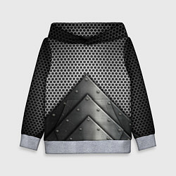 Толстовка-худи детская Броня металлическая, цвет: 3D-меланж