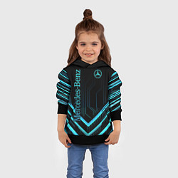 Толстовка-худи детская Mercedes-Benz, цвет: 3D-черный — фото 2