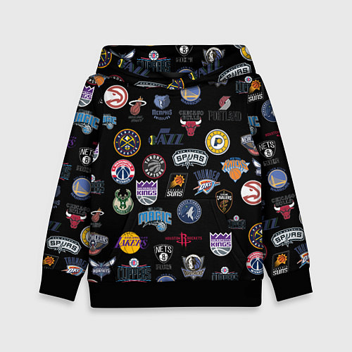 Детская толстовка NBA Pattern / 3D-Черный – фото 1
