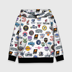 Толстовка-худи детская NBA Pattern, цвет: 3D-черный