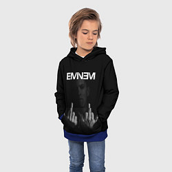 Толстовка-худи детская EMINEM, цвет: 3D-синий — фото 2