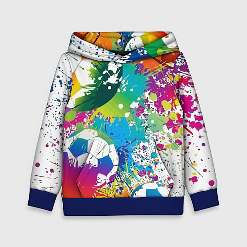 Детская толстовка Football Paints / 3D-Синий – фото 1
