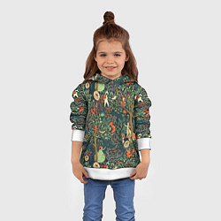 Толстовка-худи детская Abstraction Pattern, цвет: 3D-белый — фото 2