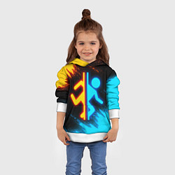 Толстовка-худи детская PORTAL, цвет: 3D-белый — фото 2