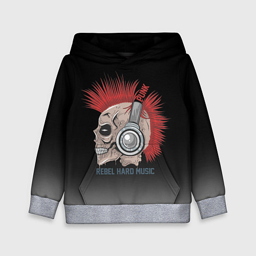Детская толстовка Rebel hard music / 3D-Меланж – фото 1