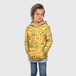 Толстовка-худи детская Смайлики Emoji, цвет: 3D-меланж — фото 2
