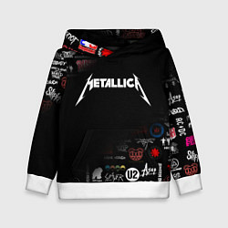 Толстовка-худи детская Metallica, цвет: 3D-белый