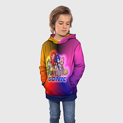 Толстовка-худи детская Команда Соника, цвет: 3D-синий — фото 2
