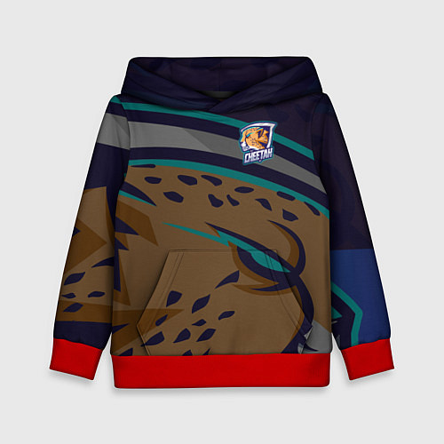 Детская толстовка Форма Cheetah / 3D-Красный – фото 1