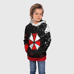 Толстовка-худи детская RESIDENT EVIL UMBRELLA, цвет: 3D-красный — фото 2