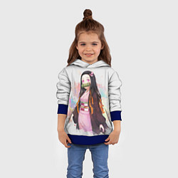 Толстовка-худи детская KIMETSU NO YAIBA, цвет: 3D-синий — фото 2