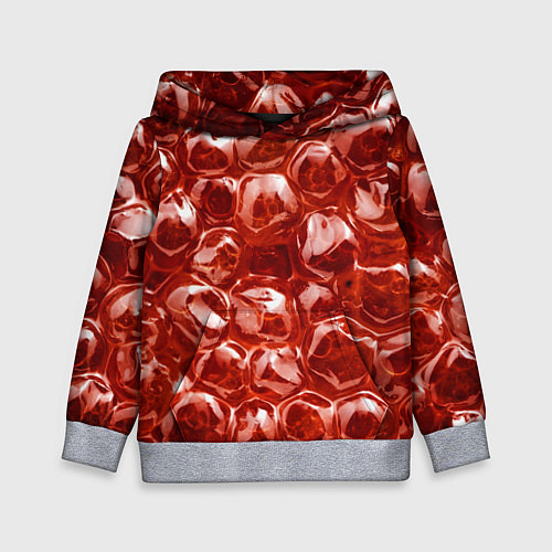 Детская толстовка Красный Лед / 3D-Меланж – фото 1