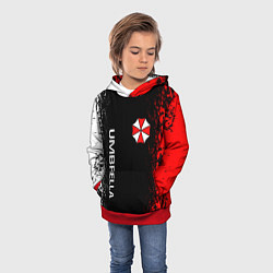 Толстовка-худи детская RESIDENT EVIL UMBRELLA, цвет: 3D-красный — фото 2