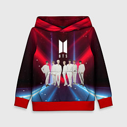 Толстовка-худи детская BTS, цвет: 3D-красный