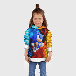 Толстовка-худи детская SONIC, цвет: 3D-белый — фото 2