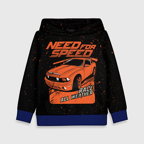 Детская толстовка Need for Speed / 3D-Синий – фото 1
