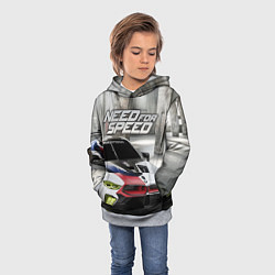 Толстовка-худи детская Need for Speed, цвет: 3D-меланж — фото 2