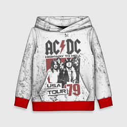 Толстовка-худи детская ACDC, цвет: 3D-красный