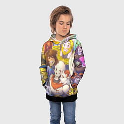 Толстовка-худи детская UNDERTALE, цвет: 3D-черный — фото 2
