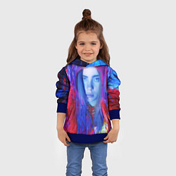Толстовка-худи детская Billie Paint Colors, цвет: 3D-синий — фото 2