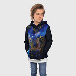 Толстовка-худи детская Space Geometry, цвет: 3D-белый — фото 2
